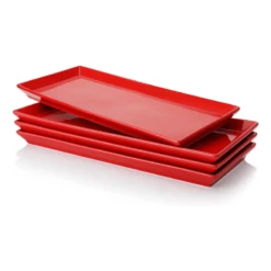 Budget 😉 Sweese 13.8 Inch Rectangular Porcelain Serving Trays 🔔 -SWEESE Shop 13.8inchesRectangularPlatters 2