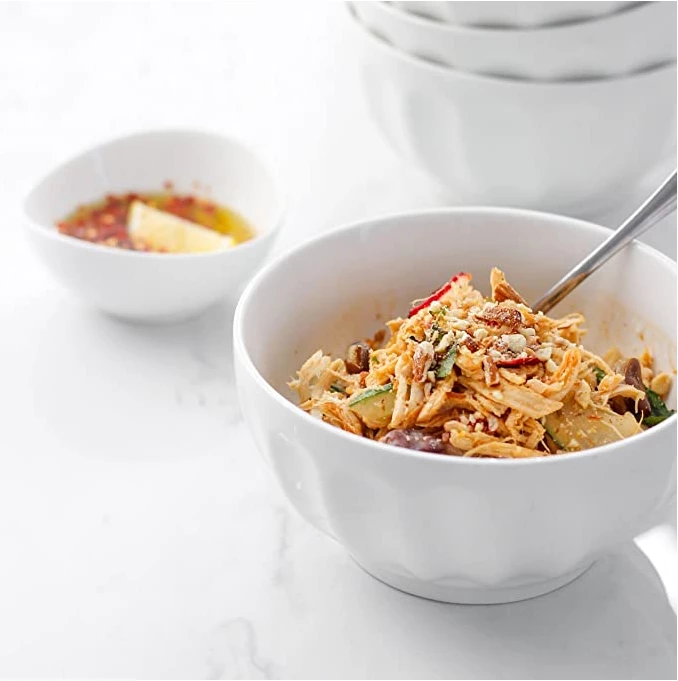 Discount ๐ Sweese White Fluted Porcelain Bowls, Set of 6 โญ 2 Discount ๐ Sweese White Fluted Porcelain Bowls, Set of 6 โญ - Image 2