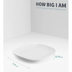 Best Sale ❤️ Sweese Square White Porcelain Plates 😀 -SWEESE Shop 2 3 eded8e63 eba7 40c3 ab08 fa2ac93ee55e