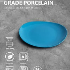 Brand new 🔥 Sweese Steel Blue Curved Porcelain Plates ❤️ -SWEESE Shop 331813246231dd961c25913ffcba4850
