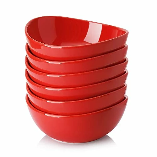 Outlet 👍 Sweese Red Curved Porcelain Bowls 👏 5 Outlet 👍 Sweese Red Curved Porcelain Bowls 👏 - Image 5