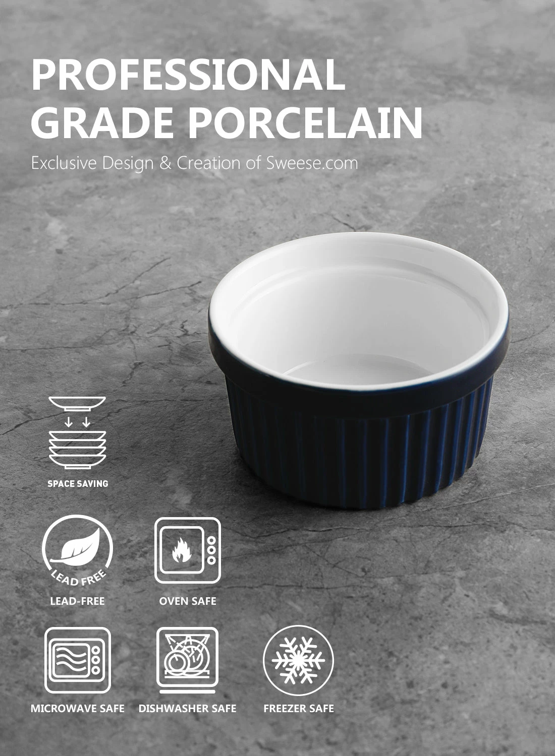 Discount 🎉 Sweese 8 Ounce Souffle Dish, Set of 4 😉 4 Discount 🎉 Sweese 8 Ounce Souffle Dish, Set of 4 😉 - Image 4