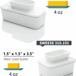 Coupon ⌛ Sweese White French Butter Keeper Crock 😉 -SWEESE Shop 61ispu6vcKL. AC SL1500