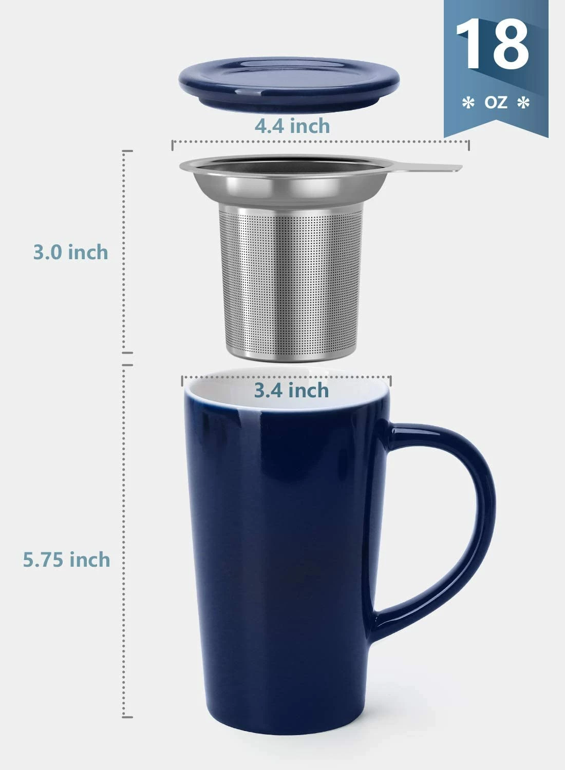 Promo ๐ Sweese Tall Porcelain Tea Infuser ๐ 4 Promo ๐ Sweese Tall Porcelain Tea Infuser ๐ - Image 4