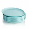 Wholesale 💯 Sweese Turquoise Round Porcelain Plates, Set of 6 🔥
