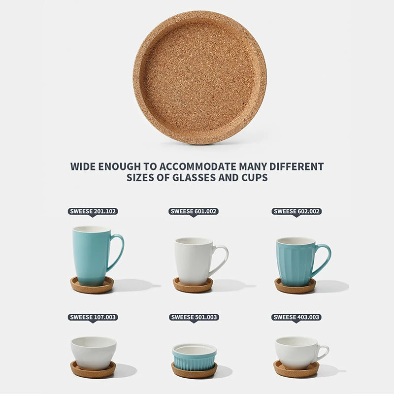 Best Pirce 🥰 Sweese 4 Inch Cork Coasters 🌟 2 Best Pirce 🥰 Sweese 4 Inch Cork Coasters 🌟 - Image 2