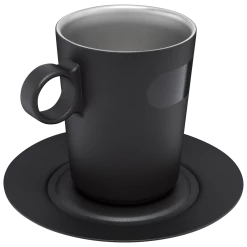 Deals 😀 Stanley The DayBreak Café Latte Cup & Stillness Saucer | 10.6 OZ ✨ -SWEESE Shop B2B Web PNG Cafe Latte Cup Stillness Saucer 10 6OZ Matte Black Hero Back