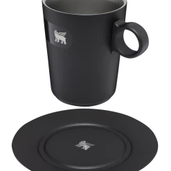 Deals 😀 Stanley The DayBreak Café Latte Cup & Stillness Saucer | 10.6 OZ ✨ -SWEESE Shop B2B Web PNG Cafe Latte Cup Stillness Saucer 10 6OZ Matte Black Hero Exploded