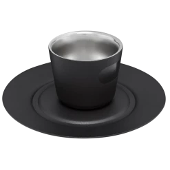 Wholesale ⭐ Stanley The DayBreak Demitasse Cup & Stillness Saucer | 2.2 OZ ❤️ -SWEESE Shop B2B Web PNG Demitasse Cup Stillness Saucer 2 2OZ Matte Black Hero Back