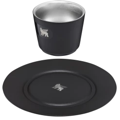Wholesale ⭐ Stanley The DayBreak Demitasse Cup & Stillness Saucer | 2.2 OZ ❤️ -SWEESE Shop B2B Web PNG Demitasse Cup Stillness Saucer 2 2OZ Matte Black Hero Exploded