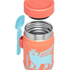 Outlet 🤩 Stanley The Wild Imagination Food Jar + Spork | 14 OZ 💯 -SWEESE Shop B2B Web PNG The Heritage Vacuum Food Jar 14oz Grapefruit Exploded Bottom copy