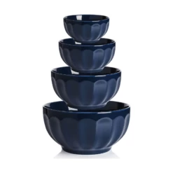 Coupon 👏 Sweese 4 Piece Fluted Nesting Bowls ✔️ -SWEESE Shop Ceramicbowls 1