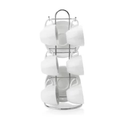 Deals 🎉 Sweese Porcelain Espresso Cups with Saucers and Metal Stand 🎉