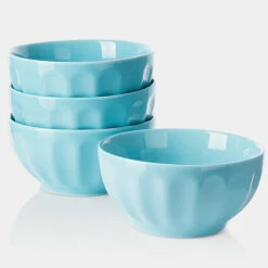 Top 10 โญ Sweese Turquoise Porcelain Fluted Bowls, Set of 4 ๐งจ