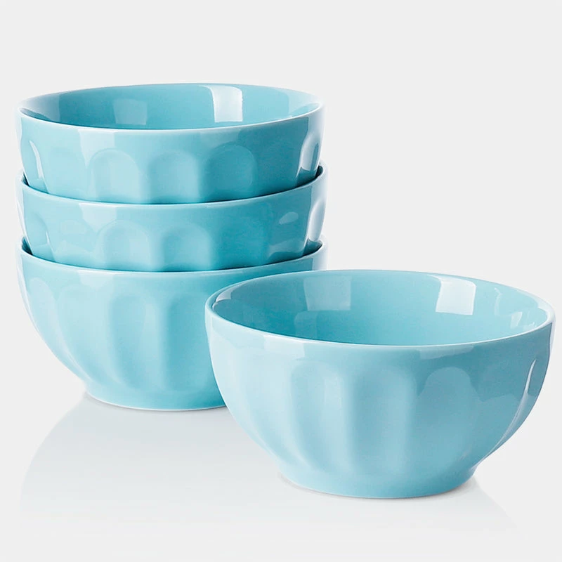 Top 10 โญ Sweese Turquoise Porcelain Fluted Bowls, Set of 4 ๐งจ 1 Top 10 โญ Sweese Turquoise Porcelain Fluted Bowls, Set of 4 ๐งจ