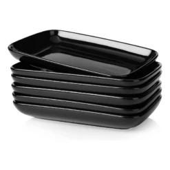 Best Sale 🎉 Sweese Rectangular Salad Plates, Set of 6 🌟 -SWEESE Shop RectangulardessertPlates 4