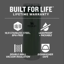 Hot Sale ⭐ Stanley Classic Travel Mug French Press | 16 OZ 😀 12 Hot Sale ⭐ Stanley Classic Travel Mug French Press | 16 OZ 😀 -SWEESE Shop Web LIfestyle STAN16OZCLASSICTRAVELFRENCHPRESSH.GREEN 1