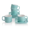 Coupon 🥰 Sweese Square Porcelain Espresso Cups with Saucers 👍