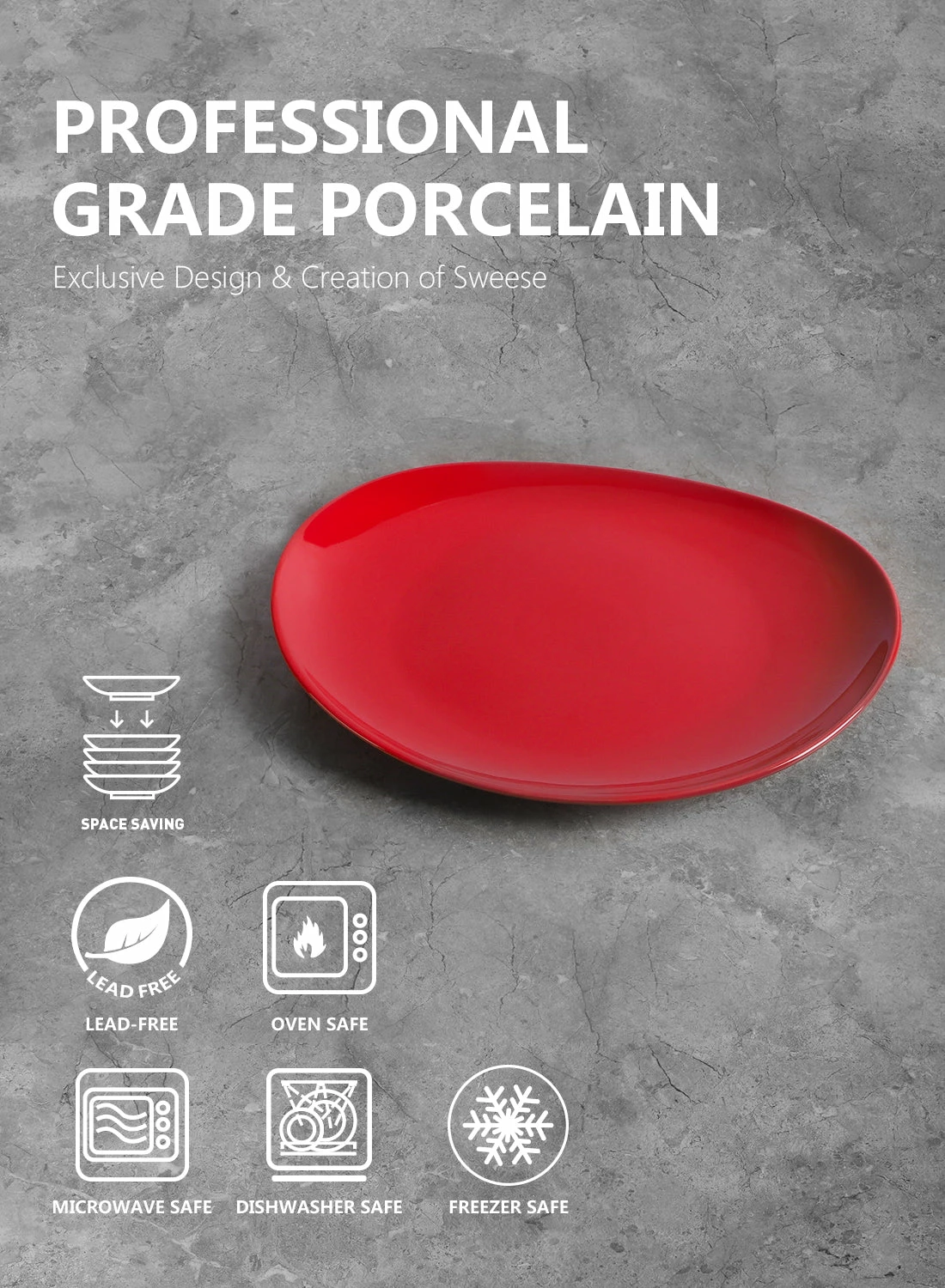 Best reviews of ๐ Sweese Red Curved Porcelain Plates ๐ 5 Best reviews of ๐ Sweese Red Curved Porcelain Plates ๐ - Image 5
