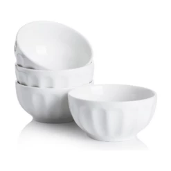 Discount ๐ Sweese White Fluted Porcelain Bowls, Set of 6 โญ 10 Discount ๐ Sweese White Fluted Porcelain Bowls, Set of 6 โญ -SWEESE Shop flutedbolws