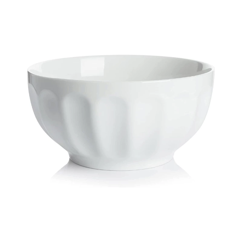 Discount ๐ Sweese White Fluted Porcelain Bowls, Set of 6 โญ 5 Discount ๐ Sweese White Fluted Porcelain Bowls, Set of 6 โญ - Image 5