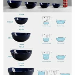 Budget 🥰 Sweese Navy Curved Porcelain Bowls ✔️ -SWEESE Shop nestingbowlssetnavy1
