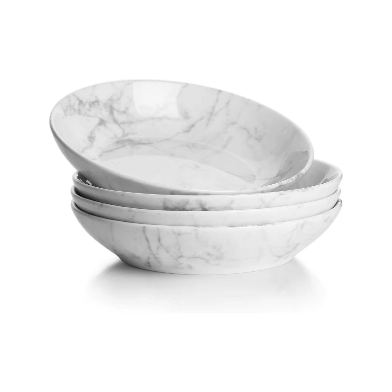 Discount 🔥 Sweese Marble Pattern Pasta Bowls 🌟 2 Discount 🔥 Sweese Marble Pattern Pasta Bowls 🌟 - Image 2