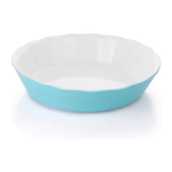 Outlet 🎁 Sweese Color Porcelain Pie Plate with Ruffled Edge 👏 -SWEESE Shop piedish