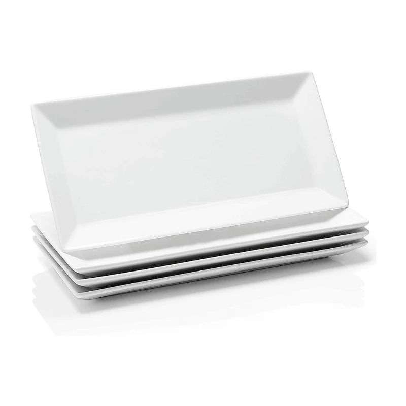 Buy 😍 Sweese Stackable Rectangular Platters, Set of 4 ⌛ 1 Buy 😍 Sweese Stackable Rectangular Platters, Set of 4 ⌛