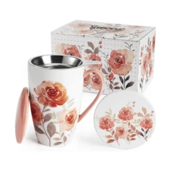 Best Sale ⭐ Sweese Rosa Tea Infuser Mug with Coaster 🤩